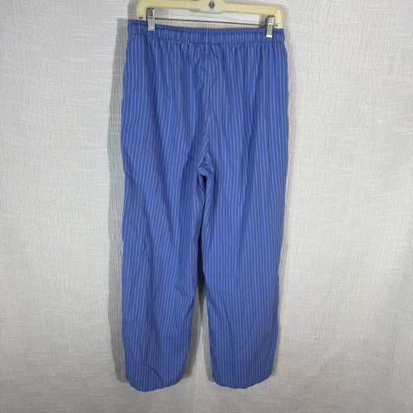 Abercrombie & Fitch Poplin Wide Leg Pull-On Pants Blue Stripe Size Medium - Picture 12 of 12